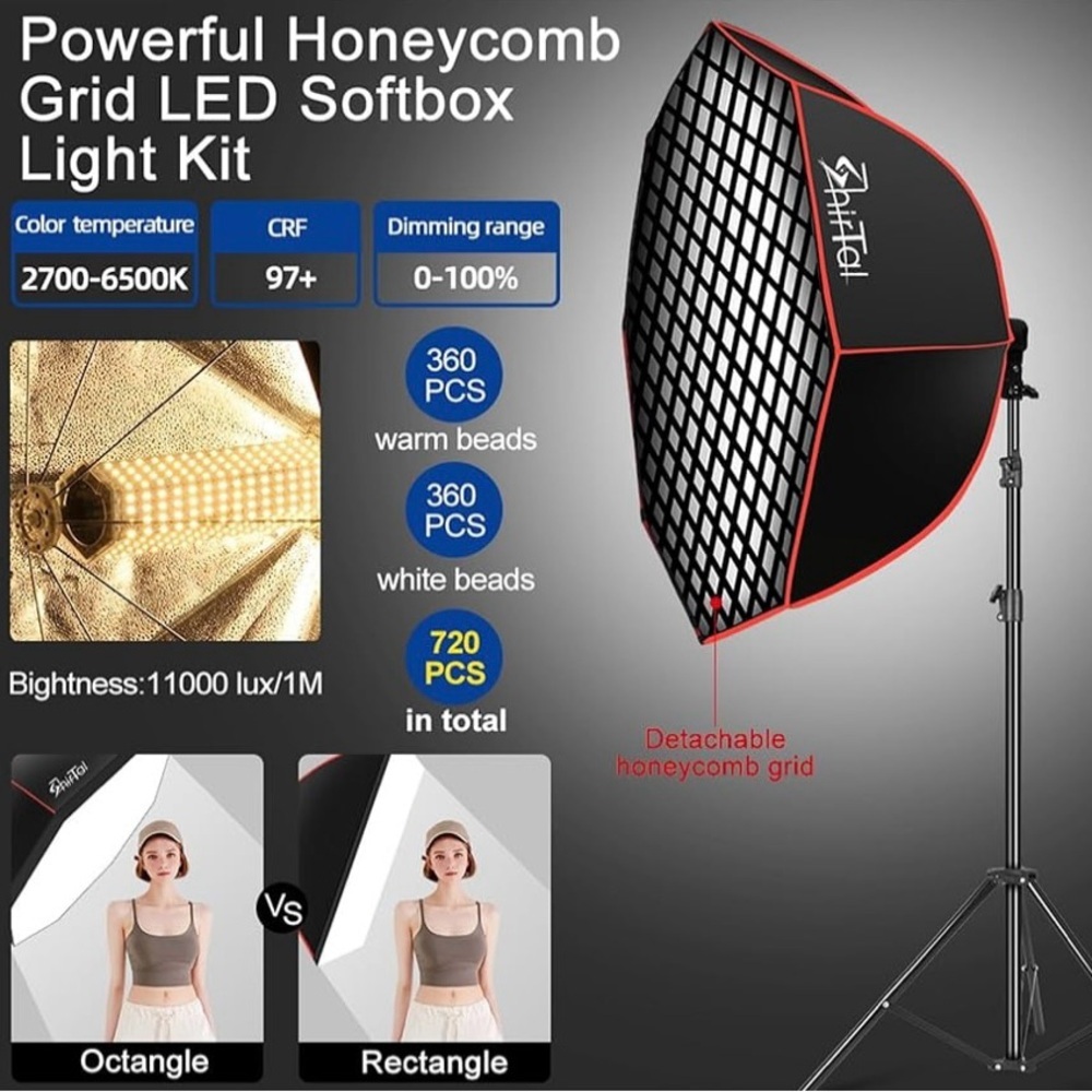 Softbox Lighting Kit led with remote - Picture 7 of 9